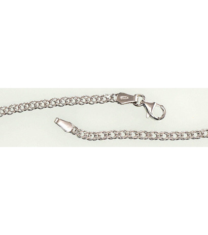 Silver chain Rombo 2,8 mm , diamond cut 2400064(PRh-Gr), Silver 925°, Rhodium (Plating)