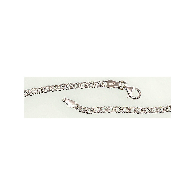 Silver chain Rombo 2,8 mm , diamond cut 2400064(PRh-Gr), Silver 925°, Rhodium (Plating)