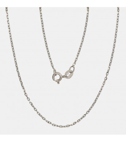 Silver chain Anchor 1 mm , diamond cut 2400084(PRh-Gr), Silver 925°, Rhodium (Plating)