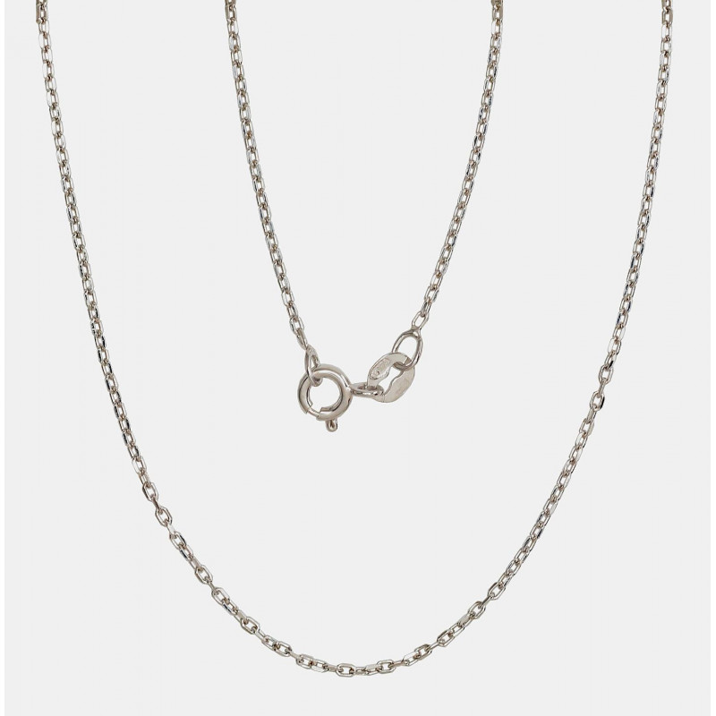 Silver chain Anchor 1 mm , diamond cut 2400084(PRh-Gr), Silver 925°, Rhodium (Plating)