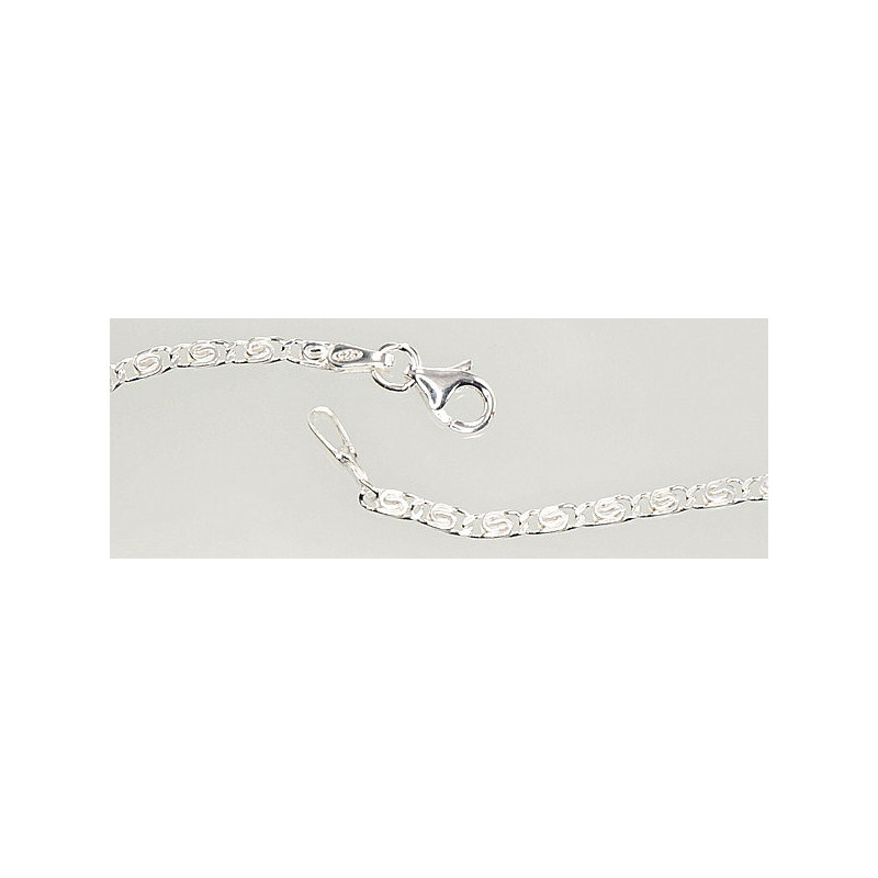 Silver chain Snail 2,1 mm , diamond cut 2400097, Silver 925°