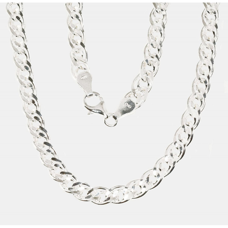 Silver chain Mona Liza 6 mm , diamond cut 2400106, Silver 925°