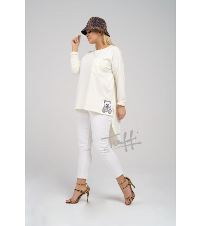 Cotton Taffi blouse Teddy white 3