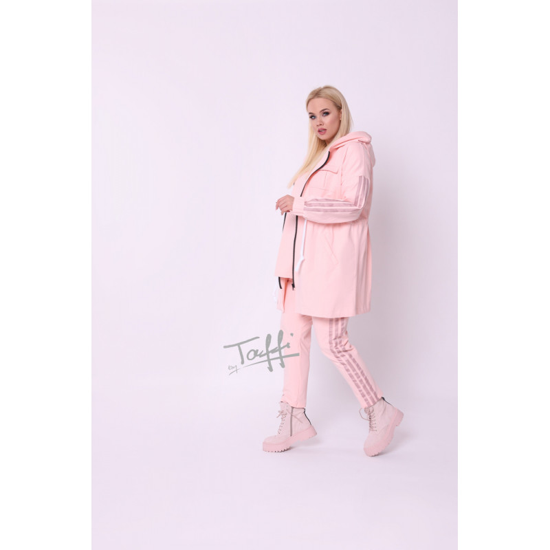 Medvilninis TAFFI džemperis-parka pink 7