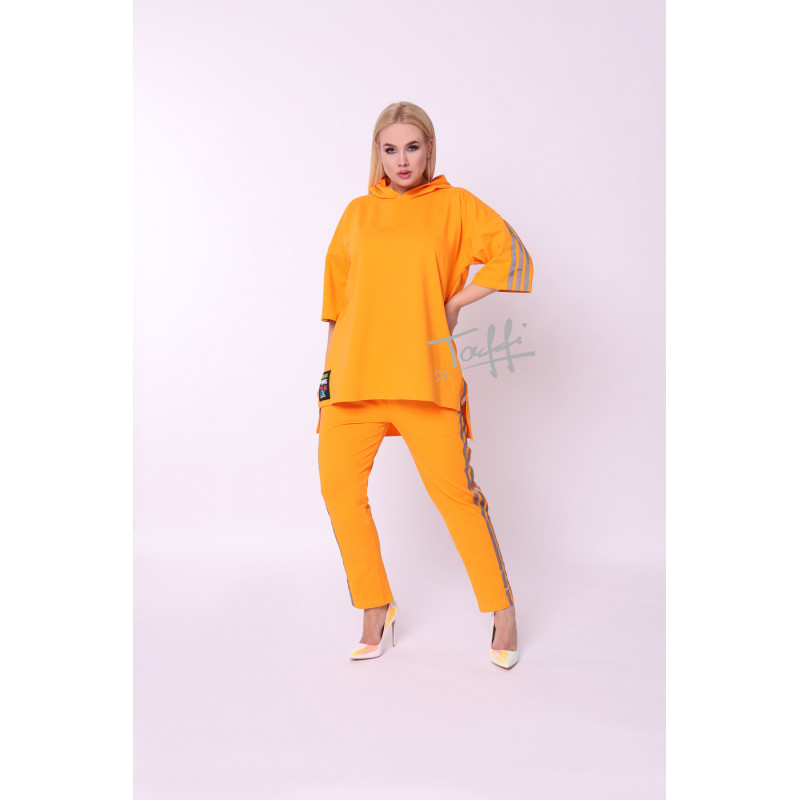 Cotton Taffi casual suit orange 8