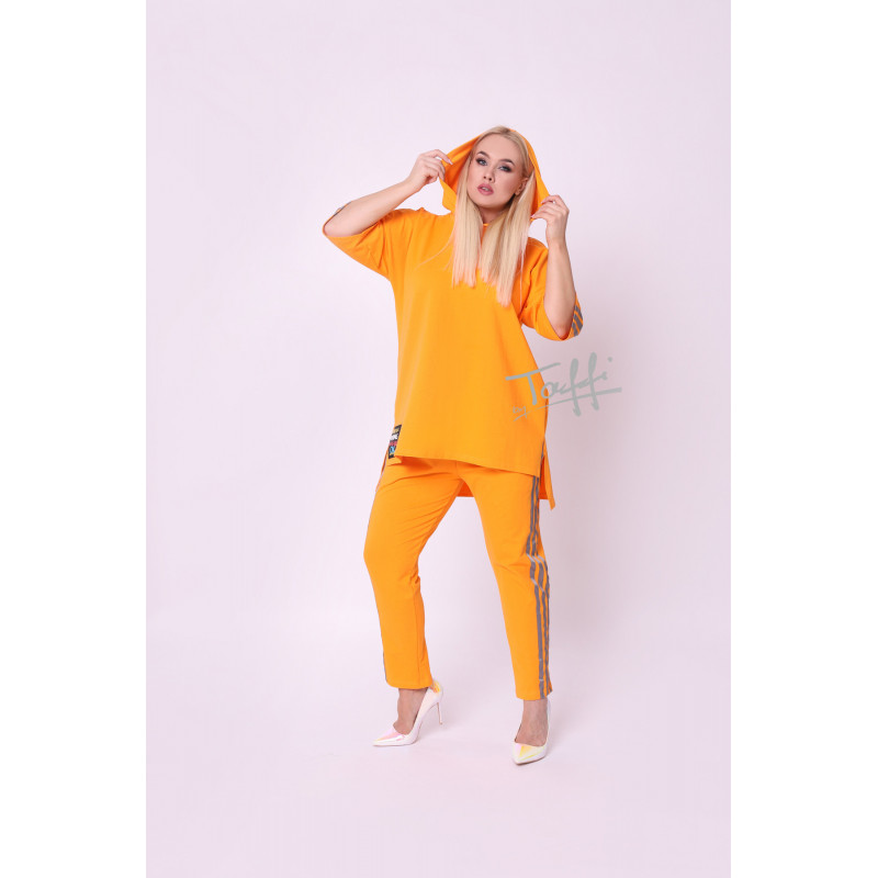 Cotton Taffi casual suit orange 8