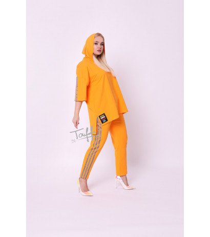 Cotton Taffi casual suit orange 8