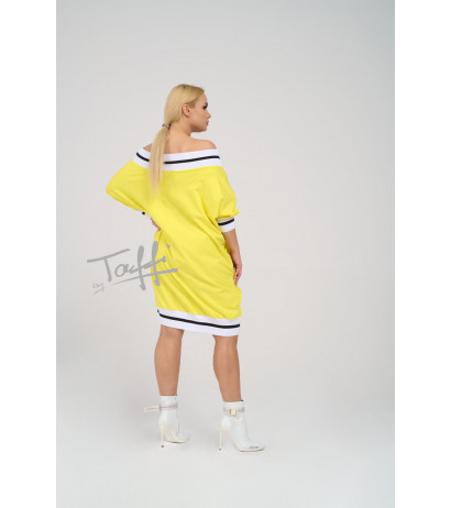 TAFFI cotton dress yellow 10