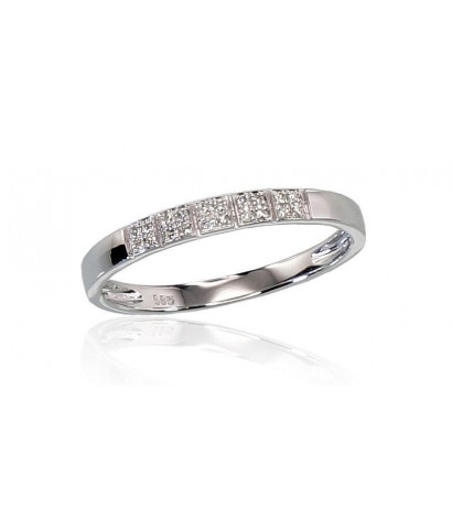 Gold ring 1100291(Au-W)_DI, White Gold 585°, Diamonds