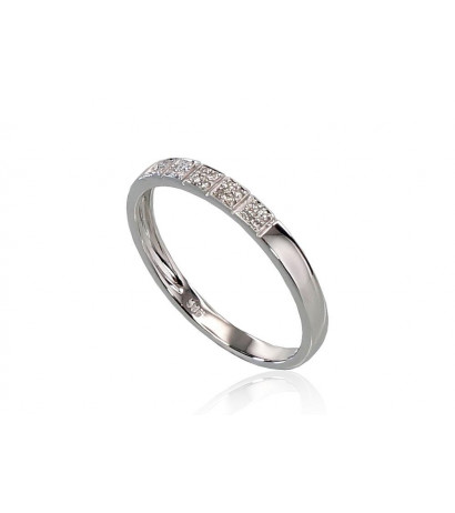 Gold ring 1100291(Au-W)_DI, White Gold 585°, Diamonds