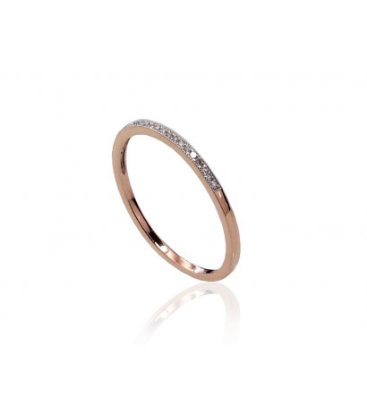 Gold ring 1100414(Au-R+PRh-W)_DI, Red Gold 585°, Rhodium (Plating) , Diamonds