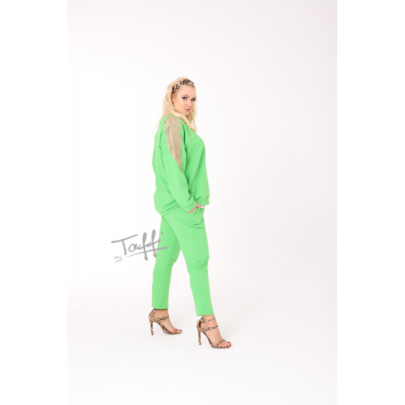 Cotton Taffi casual suit Wings Light Green 15