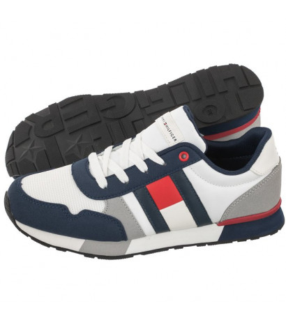 Tommy Hilfiger Low Cut Lace-Up Sneaker T3B4-31092-0732 X040 Blue/Red (TH197-a) bateliai