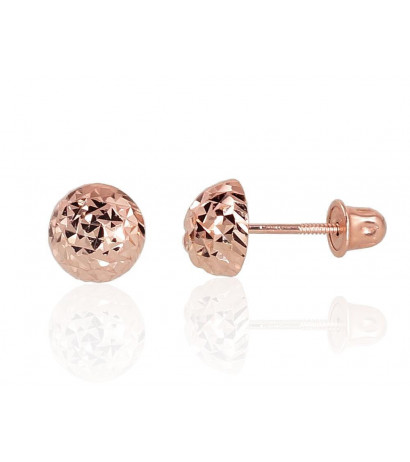 Gold screw studs earrings 1200992(Au-R), Red Gold 585°