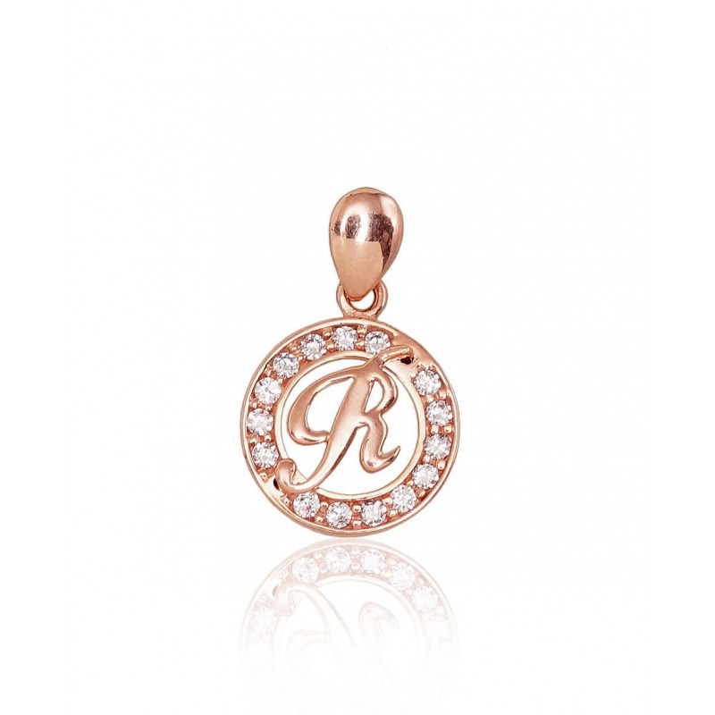 Gold pendant 1300138(Au-R)_CZ, Red Gold 585°, Zirkons