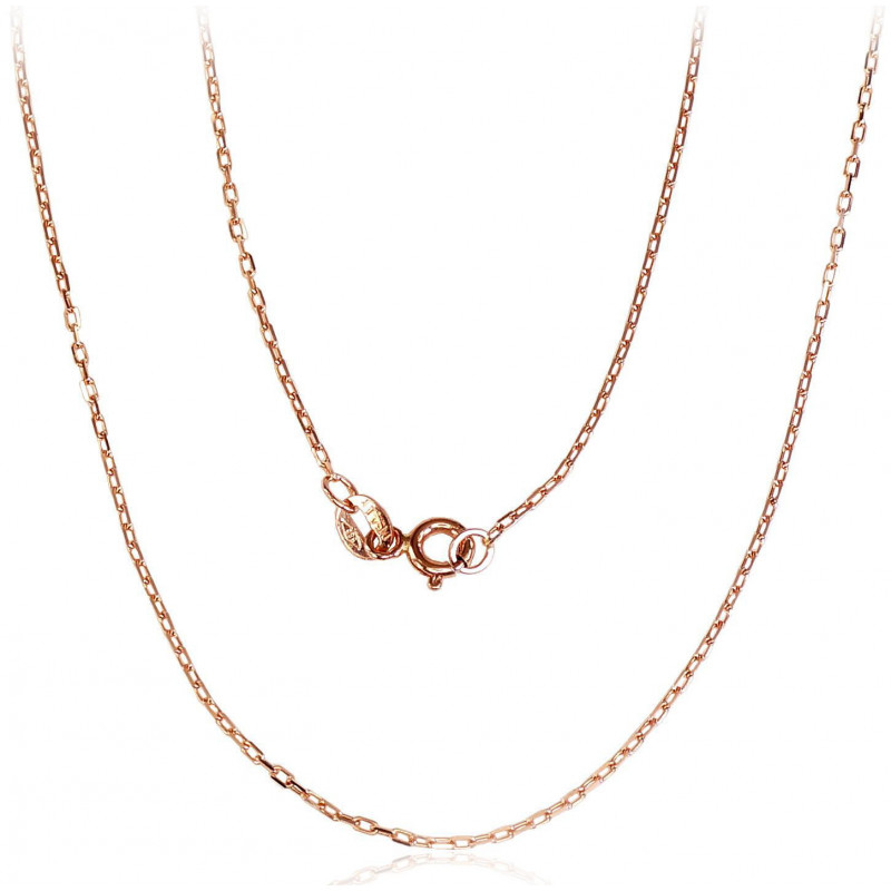 Gold chain Anchor 1.2 mm , diamond cut 1400043(Au-R), Red Gold 585°