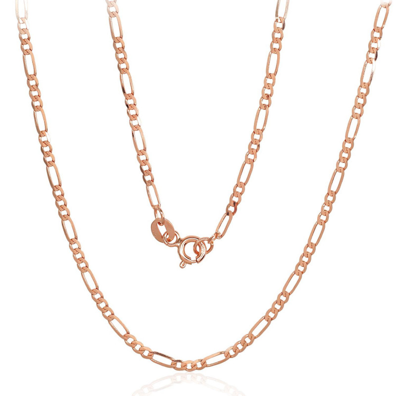 Gold chain Figaro 2 mm , diamond cut 1400070(Au-R), Red Gold 585°