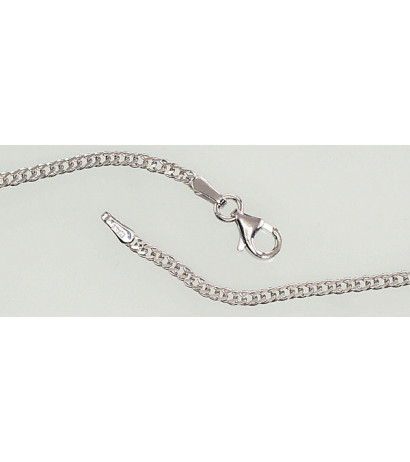 Silver chain Rombo 2 mm , diamond cut 2400079(PRh-Gr), Silver 925°, Rhodium (Plating)