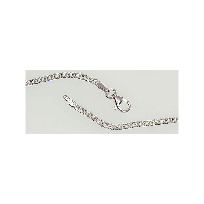 Silver chain Rombo 2 mm , diamond cut 2400079(PRh-Gr), Silver 925°, Rhodium (Plating)