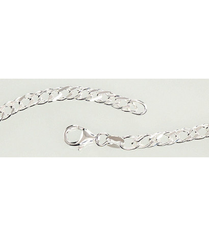 Silver chain Rombo 4 mm , diamond cut 2400098, Silver 925°