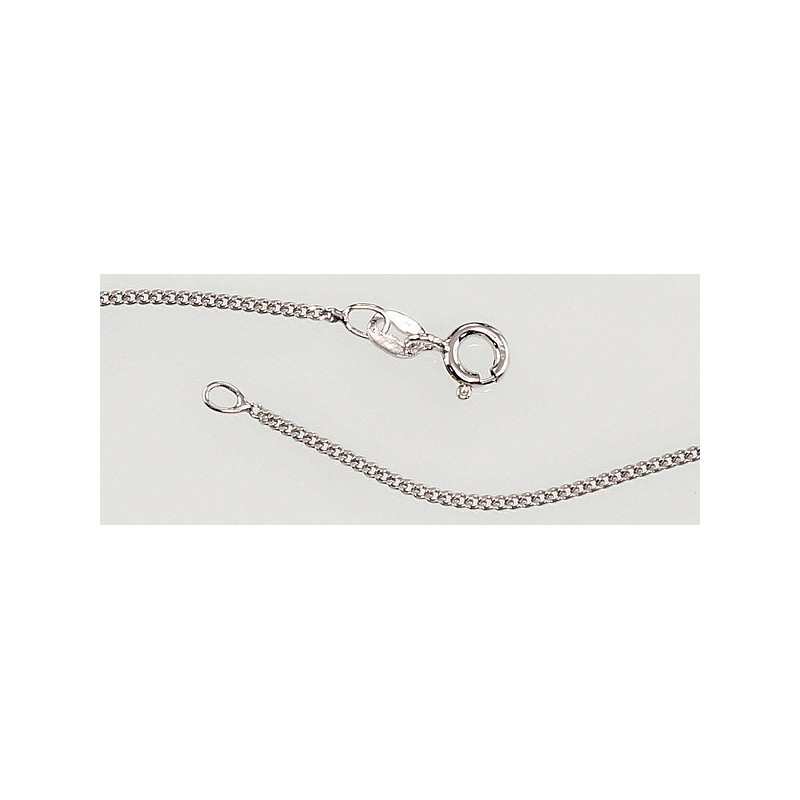 Silver chain Curb 1.5 mm , diamond cut 2400108(PRh-Gr), Silver 925°, Rhodium (Plating)