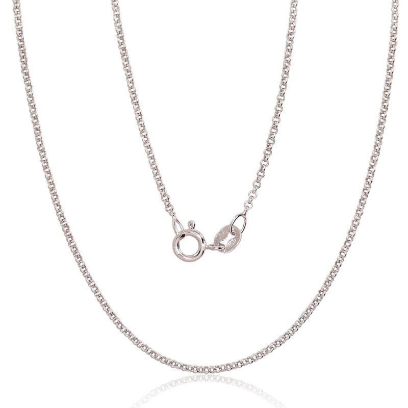 Silver chain Rollo 1 mm 2400144(PRh-Gr), Silver 925°, Rhodium (Plating)